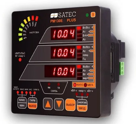 Измеритель параметров электрической сети SATEC PM130E PLUS