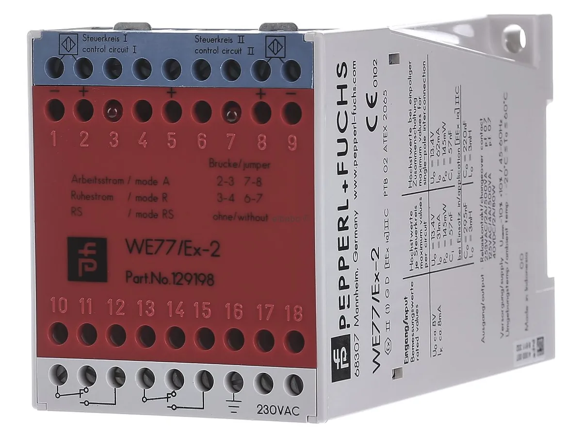 Барьер искробезопасности Pepperl+Fuchs WE 77/EX-2 230V