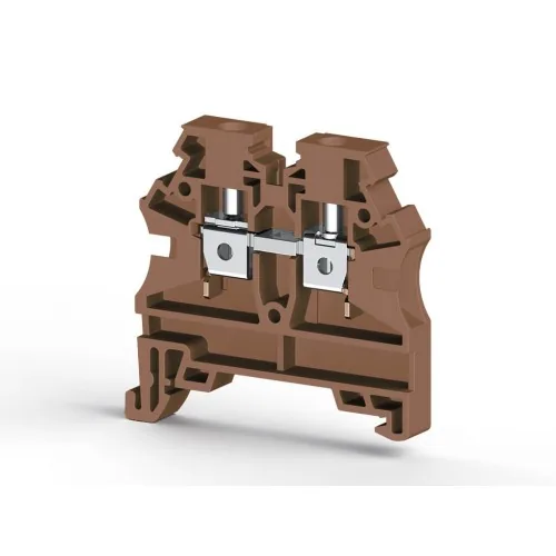 Винтовой клеммник на DIN-рейку 4 мм.кв. коричневый KLEMSAN AVK4 RD RP 304218RP